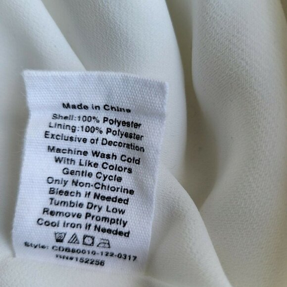 Avec Les Filles Womens  Zippered Cropped Low V-back Spaghetti Strap. Size 4. NWT - Picture 8 of 8